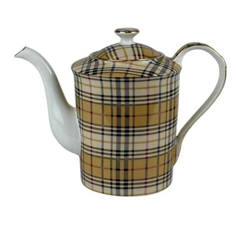 طقم شاي سيراميك بنقشة الترتان