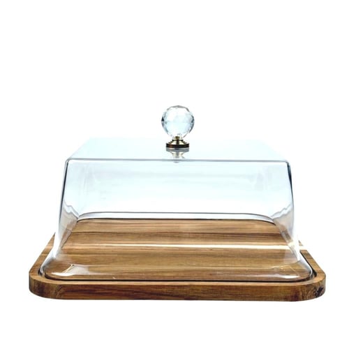 حافظة حلى بغطاء زجاجي ومقبض كريستالي