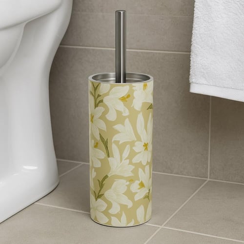 رشاة تنظيف حمام أنيقة بتصميم أسطواني