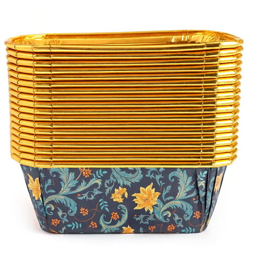 قوالب ورقية مزخرفة ببطانة ذهبية 20 قالب