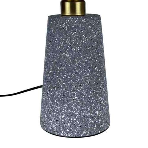 مصباح طاولة بتصميم حجري وغطاء مخروطي