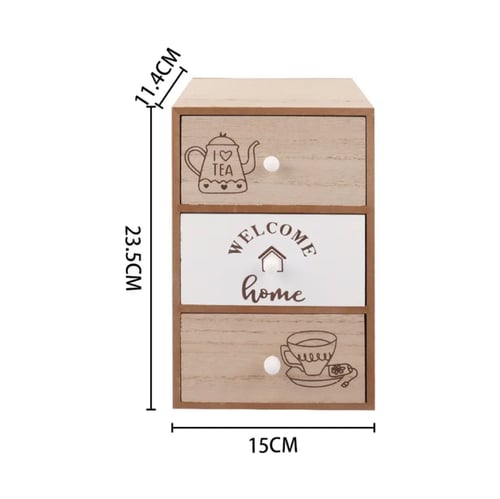 منظم قهوة وشاي و أكواب متعدد الأدراج للمطبخ أو الم...