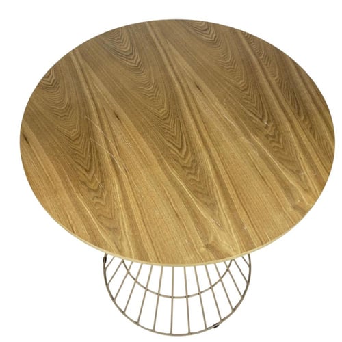 طاولة دائرية بقاعدة معدنية