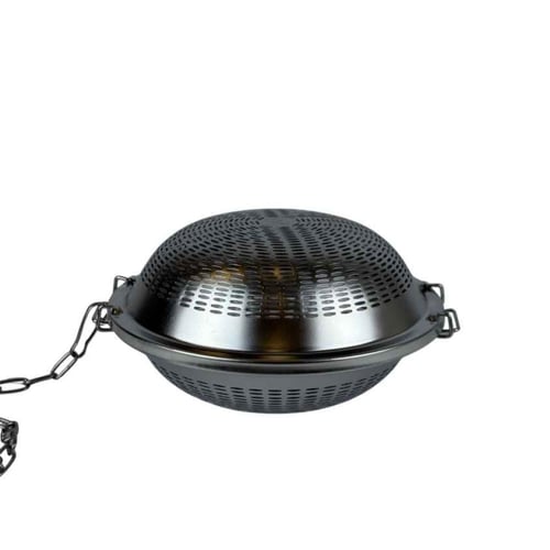 سلة فحم معدنية مع غطاء وسلسلة تعليق