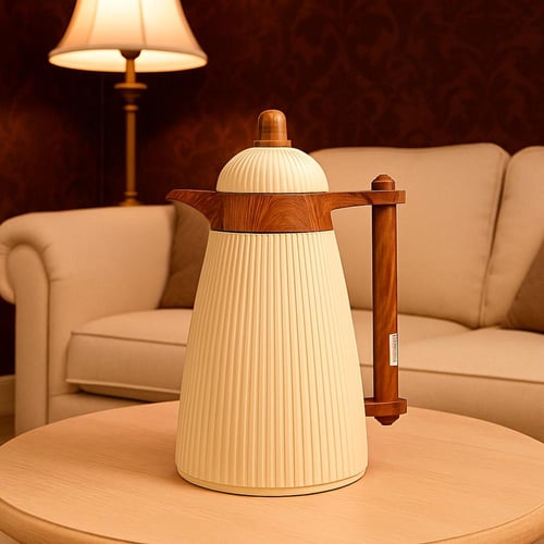 دلة ضيافة فاخرة بتصميم خشبي عصري