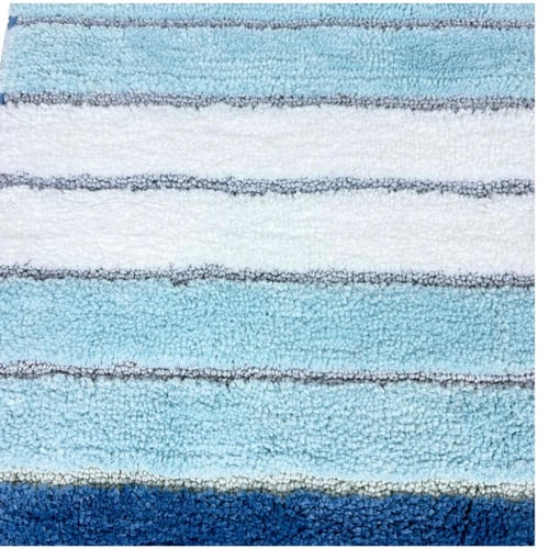 سجادة حمام مخططة فاخرة