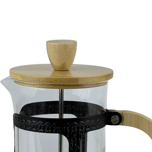 فرنش بريس لتحضير القهوة – غطاء ومقبض خشبي بتصميم أ...