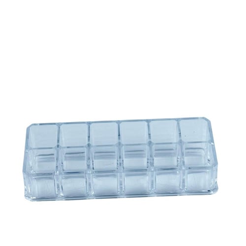 منظم أحمر شفاه أكريليك شفاف 12 خانة