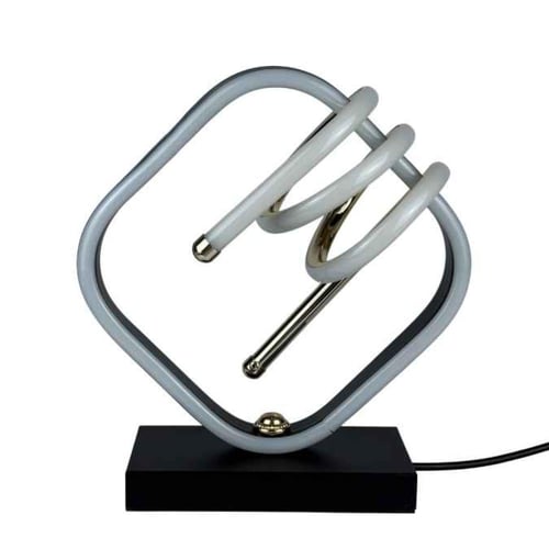 مصباح طاولة "Spiral Noir" LED بتصميم لولبي وقاعدة...