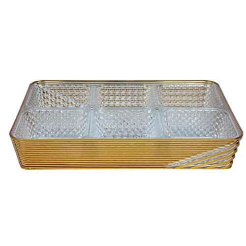 لبة تقديم مستطيلة بغطاء فاخر