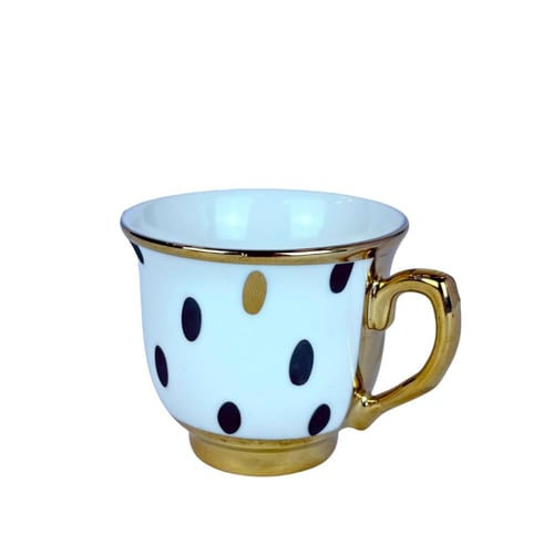 طقم اكواب مزخرفة ـ 6 اكواب مع سيسر