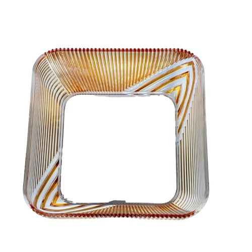 علبة تقديم اكريلك بغطاء مزخرف