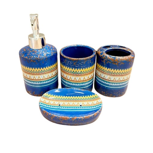 طقم إكسسوارات حمام فاخر من 4 قطع