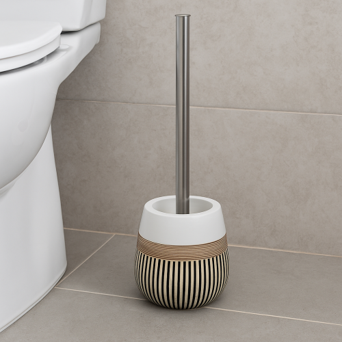 فرشاة حمام مع حامل سيراميك مزخرف