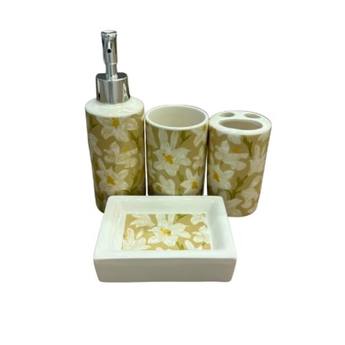 طقم إكسسوارات حمام فاخر من 4 قطع