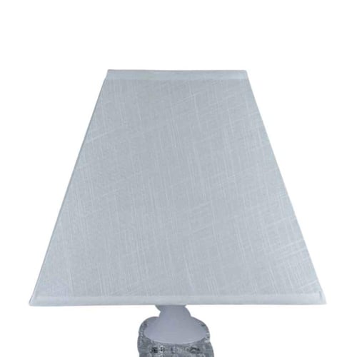 مصباح طاولة كلاسيكي بقاعدة زجاجية مزدوجة