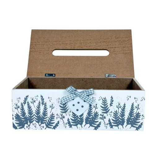 علبة مناديل خشبية ديكورية