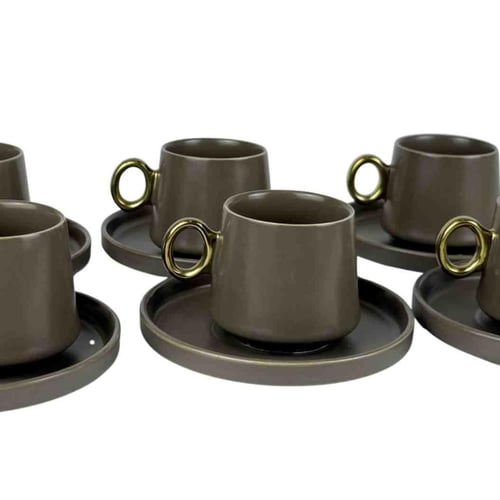 طقم فناجين قهوة سيراميك – 6 قطع بتصميم فاخر