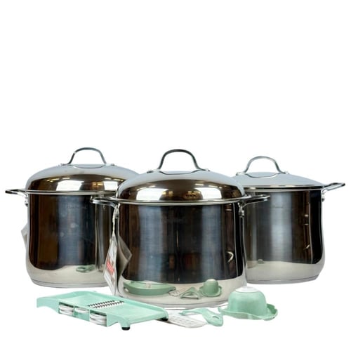 طقم قدور ستانليس ستيل-3قطع- Hausroland