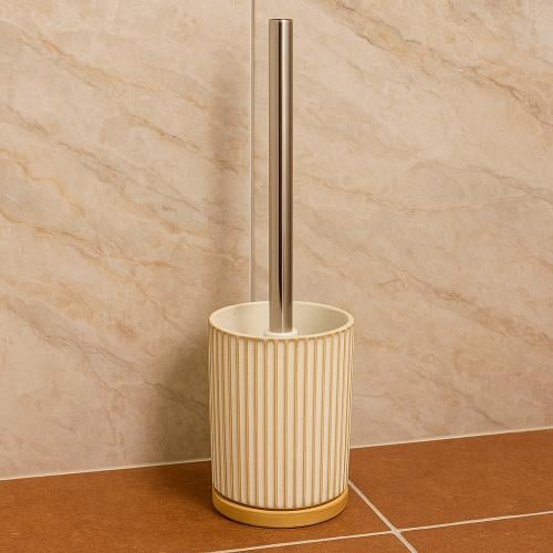 فرشاة مرحاض سيراميك مع قاعدة مزخرفة – تصميم راقي