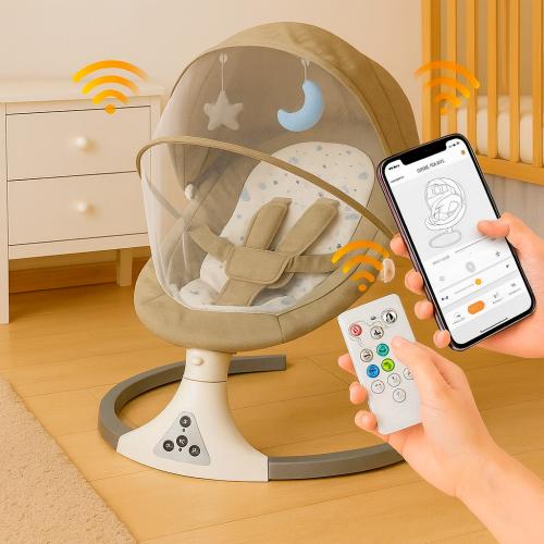 كرسي هزاز للأطفال بلوتوث و موسيقى مع ريموت تحكم عن...