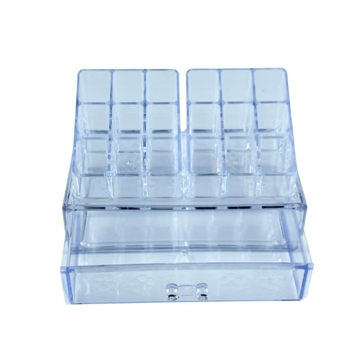 منظم مكياج أكريليك شفاف مع درج