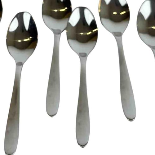 طقم ملاعق شاي استيل فضي 6 قطع