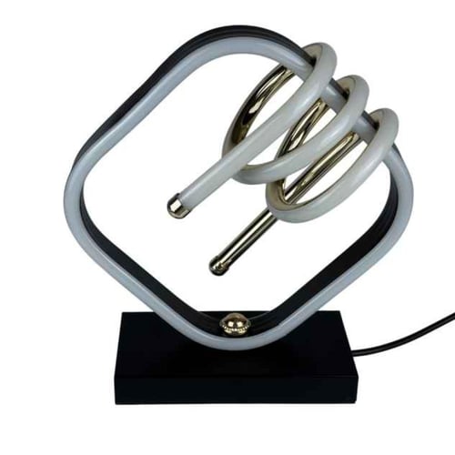 مصباح طاولة "Spiral Noir" LED بتصميم لولبي وقاعدة...