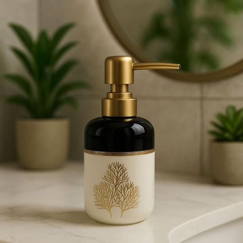 وزع صابون سيراميكي فاخر بتصميم شجرة ذهبية