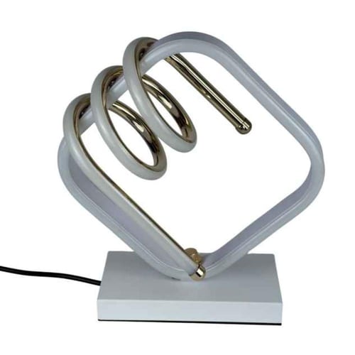 مصباح طاولة “Spiral Glow” LED بتصميم لولبي ذهبي