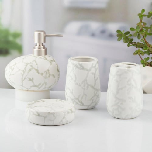 طقم اكسسوارات حمام مكون من 4 قطع