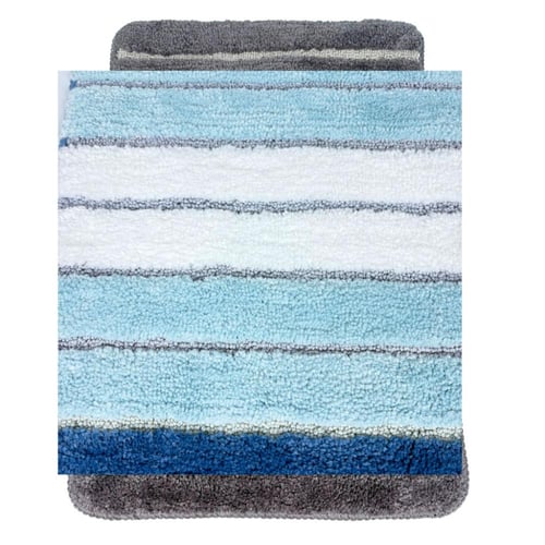 سجادة حمام مخططة فاخرة