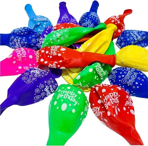 مجموعة بالونات عيد ميلاد ملونة ومبهجة