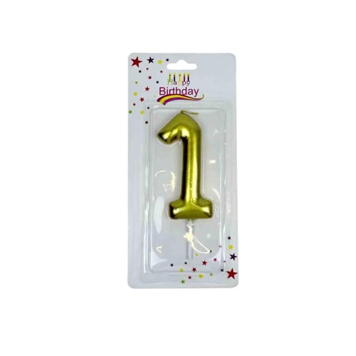 شمع أرقام ذهبي لعيد الميلاد