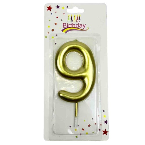 شمع أرقام ذهبي لعيد الميلاد