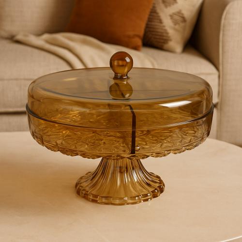 طبق مكسرات بغطاء