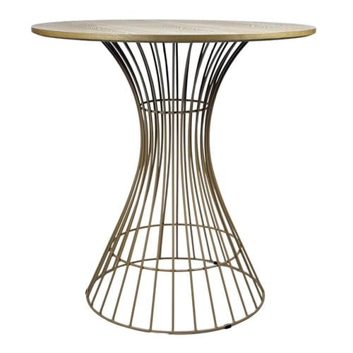 طاولة دائرية بقاعدة معدنية