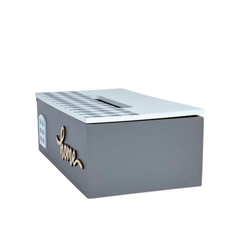 علبة مناديل خشبية بتصميم منزلي