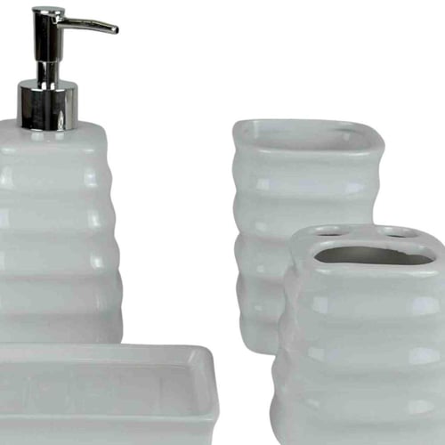 إكسسوارات حمام سيراميكي بتصميم مموج