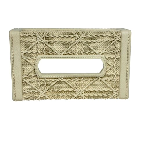 علبة مناديل مستطيلة بنقشة قماشية أنيقة