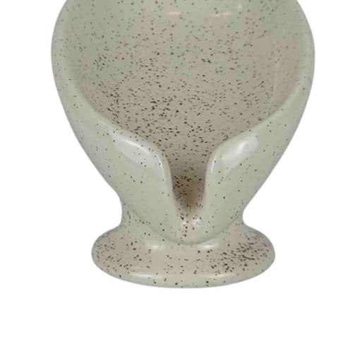 صحن صابون سيراميكي بتصميم بيضاوي منقط