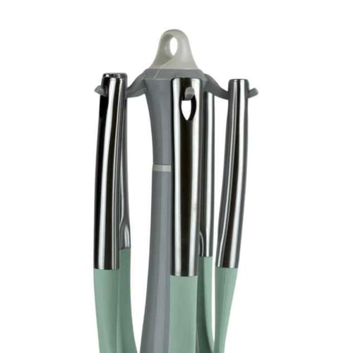 طقم أدوات مطبخ سيليكون مع حامل دوّار