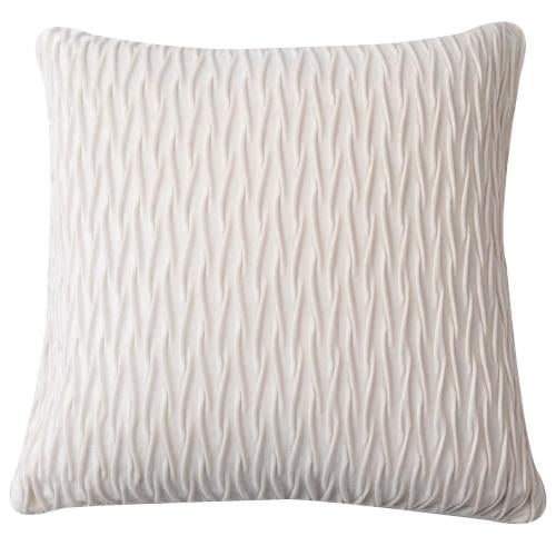 وسادة تزيين بلون موحد ونقش بارز