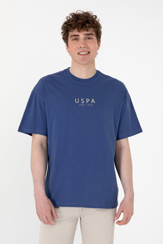 U.S. Polo Assn. men's T-shirt with round neck and large size in dark blue 50299543-VR059