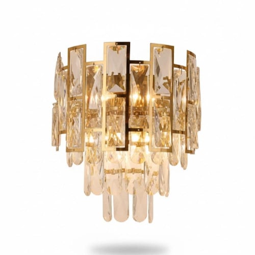 انارة كريستال جدارية تصميم طبقي هندسي