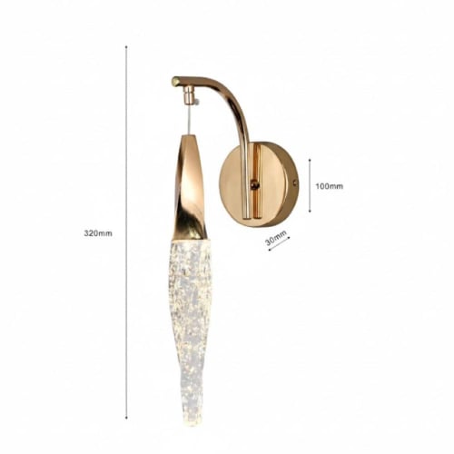 إنارة جدارية Aurora Drop – تكوين بلوري شفاف