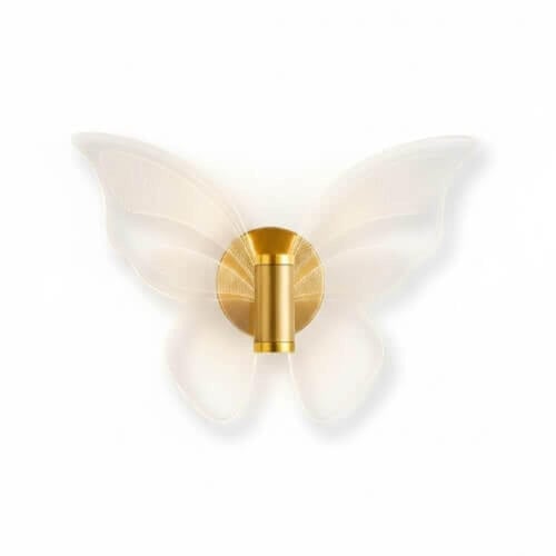 إضاءة جدارية داخلية - Golden Butterfly أجنحة شفافة