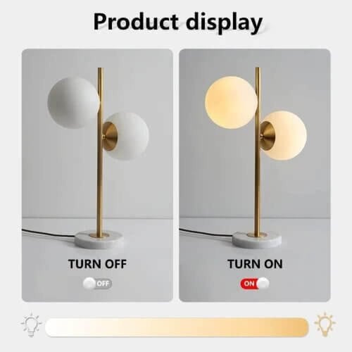 أباجورة مودرن - قاعدة دائرية من الرخام