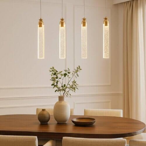 إضاءة معلقة مودرن - فاخرة 4 لمبات بتصميم مستطيل