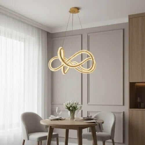 ثريا مودرن ذهبي - ضوء ليد قطر 55 سم